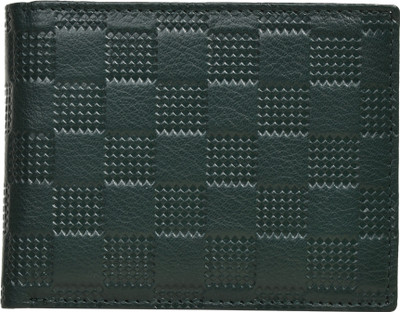 Yellowcoin Men Green Genuine Leather Wallet(8 Card Slots)