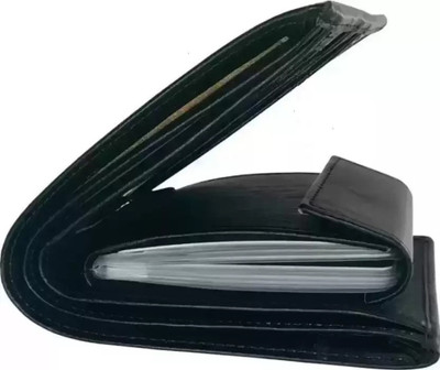 Magic Design Men Casual Black Artificial Leather Card Holder(10 Card Slots)