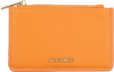 ACCESSORIZE LONDON Women Casual Yellow Artificial Leather Card Holder(5 Card Slots)