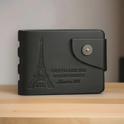 ZEPH Enterprises Men Casual Black Artificial Leather Wallet(5 Card Slots)