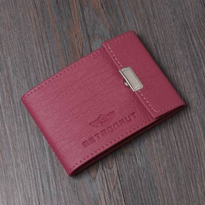 METRONAUT Men & Women Casual Pink Artificial Leather Card Holder