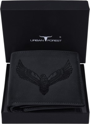 URBAN FOREST Men Casual, Formal, Travel, Trendy Black Genuine Leather Wallet(6 Card Slots)