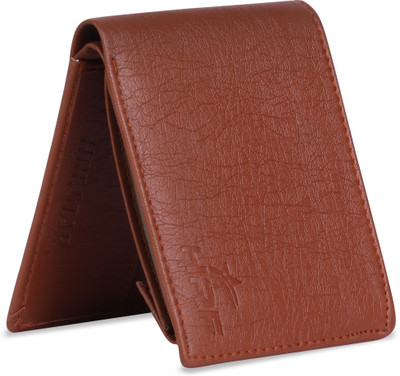 IXORA Men Casual Tan Artificial Leather Wallet(8 Card Slots)