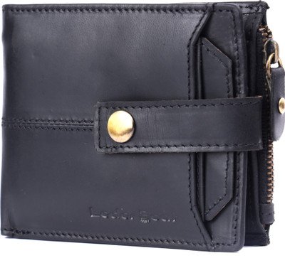 Leder Boat Men Casual, Formal Black Genuine Leather Wallet(8 Card Slots)