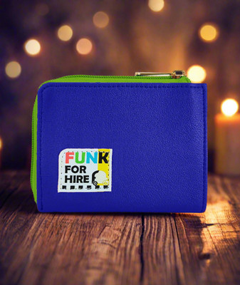 FUNK FOR HIRE Women Casual, Formal, Trendy Blue Artificial Leather Wrist Wallet(6 Card Slots)