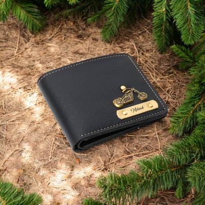 Navya Royal Art Men Casual, Formal, Evening/Party, Formal, Trendy Black Artificial Leather, Genuine Leather Wallet(5 Card Slots)