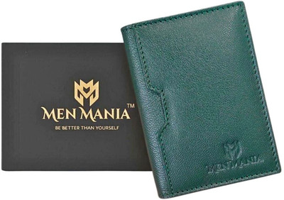 Men Mania Men Trendy, Casual, Travel, Formal, Evening/Party, Ethnic Green Genuine Leather Card Holder(8 Card Slots)