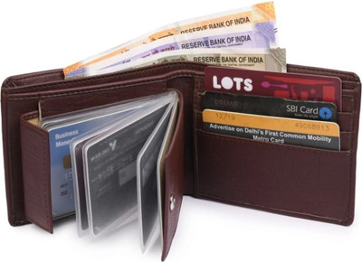 KOPEK Men & Women Brown Artificial Leather Wallet(10 Card Slots)