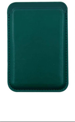 CaseBase Men & Women Trendy Green Artificial Leather Card Holder(1 Card Slot)