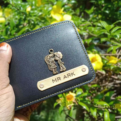 Navya Royal Art Men Casual, Ethnic, Evening/Party, Formal, Travel, Trendy Black Artificial Leather, Genuine Leather Wallet(5 Card Slots)