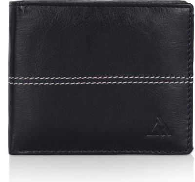 Le Hub Men Casual, Evening/Party, Formal, Travel, Trendy Black Genuine Leather Wallet(6 Card Slots)