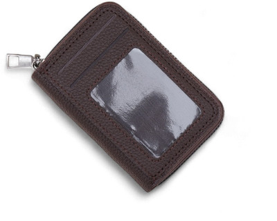 zaphod Men Brown Artificial Leather Card Holder(5 Card Slots)
