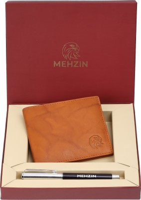 MEHZIN Men Formal Tan Genuine Leather Wallet(6 Card Slots)