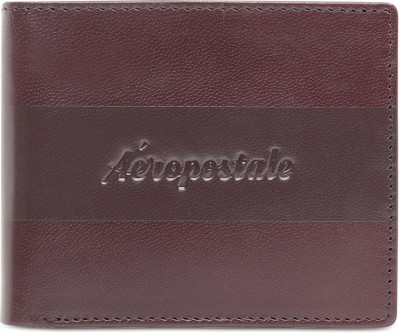 AEROPOSTALE Men Casual Maroon Genuine Leather Wallet(4 Card Slots)