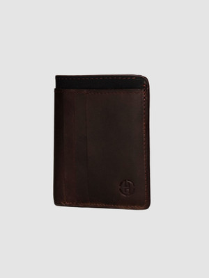 IN.HIDE Men Formal Brown Genuine Leather Wallet(8 Card Slots)