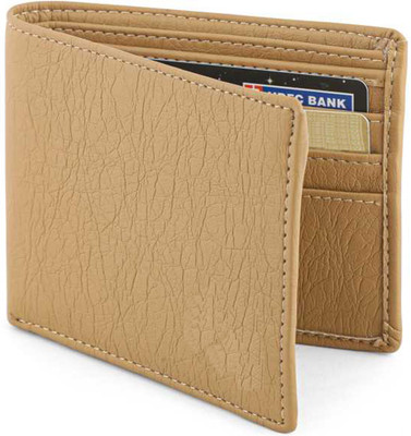 HENEDA Men Formal Beige Artificial Leather Wallet(8 Card Slots)