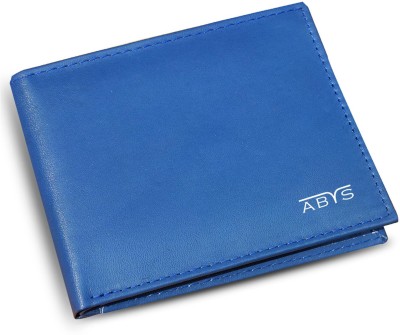 ABYS Men Casual, Ethnic, Evening/Party, Formal, Travel, Trendy Blue Genuine Leather Wallet(6 Card Slots)