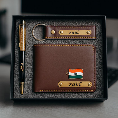 KERETO WORLD Boys Evening/Party, Casual, Formal, Trendy Brown Artificial Leather Wallet(6 Card Slots)