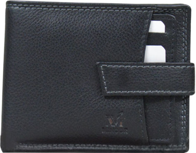 Minoor Men Casual, Ethnic, Evening/Party, Formal, Travel, Trendy Black Genuine Leather Wallet(8 Card Slots)