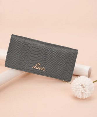 LAVIE Women Casual Grey Artificial Leather Wallet(12 Card Slots)