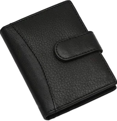 MEGREK Men Ethnic, Casual, Evening/Party, Formal, Travel, Trendy Black Genuine Leather Card Holder(20 Card Slots)