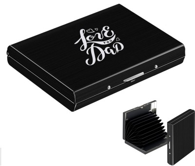 UJJi Men & Women Formal Black Aluminium Card Holder(6 Card Slots)