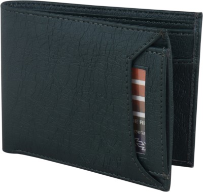 ROCKZONE Men Formal, Casual Green Artificial Leather Wallet(7 Card Slots)