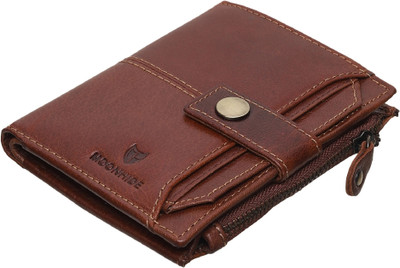 MoonHide Men Evening/Party, Formal, Travel, Trendy, Casual, Ethnic Brown Genuine Leather Wallet(10 Card Slots)
