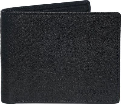 HIROSHI Men Evening/Party, Formal Black Genuine Leather Wallet(6 Card Slots)