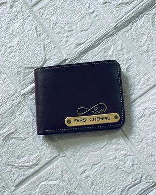 Navya Royal Art Men Casual, Ethnic, Evening/Party, Formal, Travel, Trendy Black Artificial Leather, Genuine Leather Wallet(5 Card Slots)
