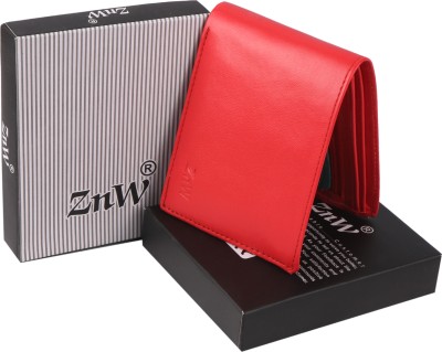 ZnW Men Casual, Formal Red Artificial Leather Wallet(10 Card Slots)