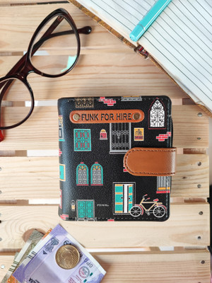 FUNK FOR HIRE Women Casual Black, Multicolor Artificial Leather Wallet(10 Card Slots)