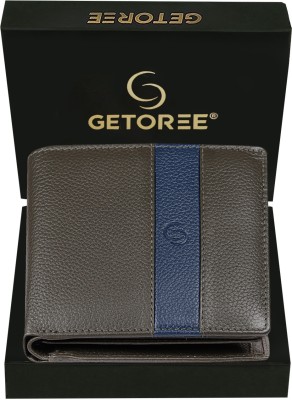 GETOREE Men Green Genuine Leather Wallet(6 Card Slots)