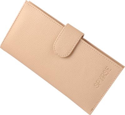 Spyrse Women Casual, Travel Beige Artificial Leather Wrist Wallet(12 Card Slots)