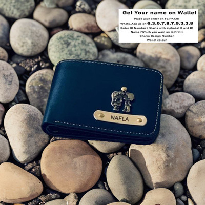 Navya Royal Art Men Casual, Formal, Evening/Party, Formal, Trendy Blue Artificial Leather, Genuine Leather Wallet(3 Card Slots)