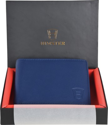 himster Men Casual, Trendy Blue Genuine Leather Wallet(6 Card Slots)