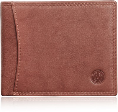 MYRIADS Men Casual, Formal Brown Genuine Leather Wallet(9 Card Slots)