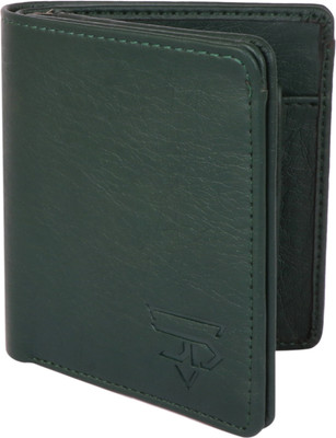 JND Men Casual Green Artificial Leather Wallet(8 Card Slots)