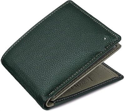 Varsha Men Green Artificial Leather Card Holder(9 Card Slots)