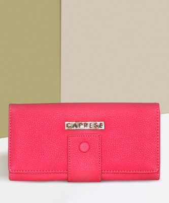 Caprese Women Casual Pink Artificial Leather Wallet(12 Card Slots)