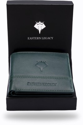 Eastern Legacy Men Green Genuine Leather Wallet(8 Card Slots)