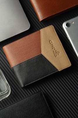 JND Men Casual Beige Artificial Leather Wallet(10 Card Slots)