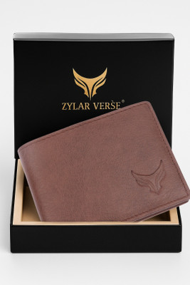 ZYLAR VERSE Men & Women Casual, Ethnic, Evening/Party, Formal, Travel, Trendy Brown Genuine Leather Wallet(3 Card Slots)