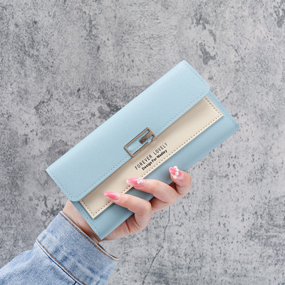 KRAPTICK Women Casual Blue Artificial Leather Wallet(8 Card Slots)