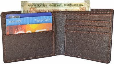 HENEDA Men Formal Brown Artificial Leather Wallet(5 Card Slots)