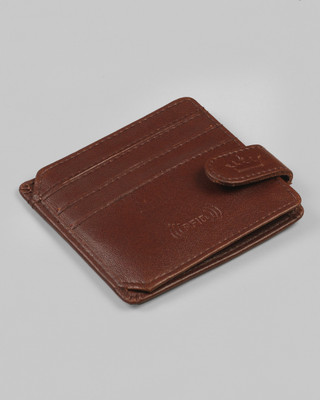 french crown Men Brown Artificial Leather Wallet(6 Card Slots)