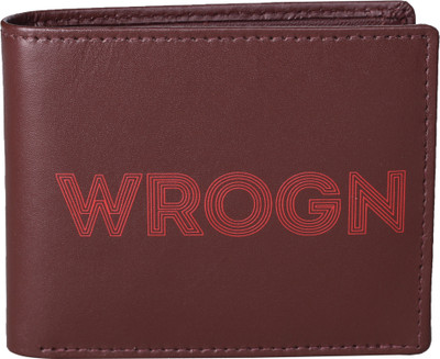 WROGN Men Casual Maroon Genuine Leather Wallet(4 Card Slots)