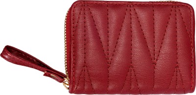 SYGA Women Casual Red Genuine Leather Wallet(9 Card Slots)