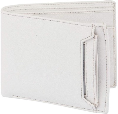 Delcy Men Travel White Artificial Leather Wallet(7 Card Slots)