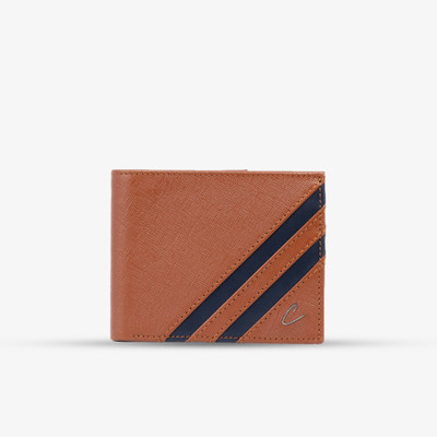 El Curio Men Formal Tan Genuine Leather Wallet(4 Card Slots)
